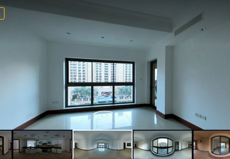 Immerse yourself in the enchanting world of a 360-degree virtual tour showcasing a one-bedroom duplex in Golden Mile 8, Palm Jumeirah, Dubai. Experience the charm of each room, even in low-light settings, complemented by a harmonious musical ambiance. Swiftly present your property to potential clients with Sitora360.com. Reach out now to enhance your property's visibility and expedite its leasing or sales journey through the transformative allure of 360 virtual tours