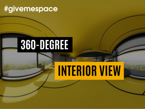 360-degree interior view showcasing harmonious design and expressive style